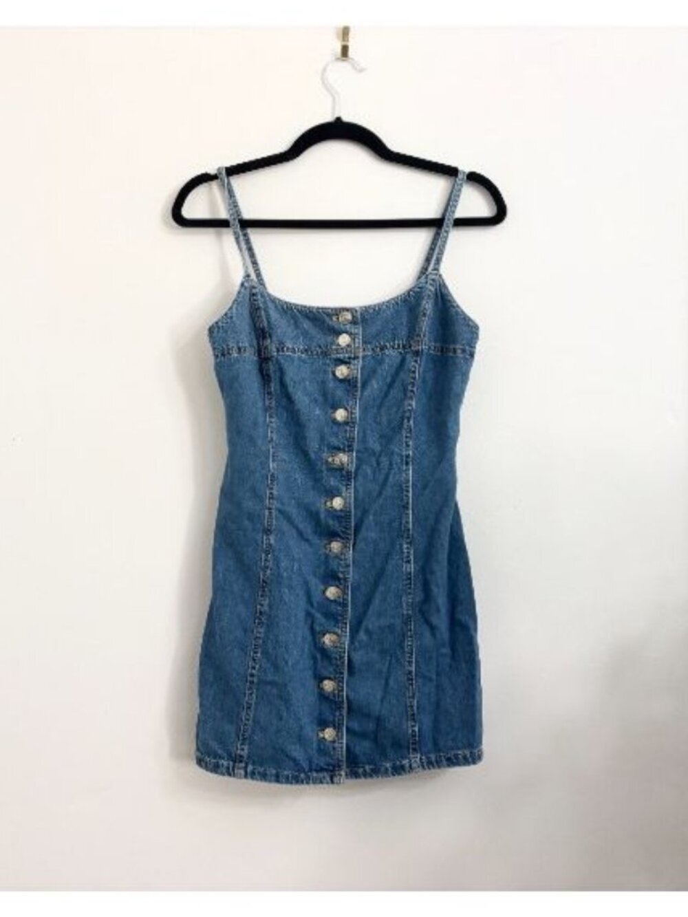 NWOT ZARA Button Down Denim Sleeveless Mini Dress - Small